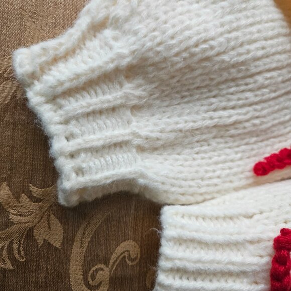 NWT Hot Topic Red Ribbon and Cream Cardigan Sweater - Picture 4 of 7